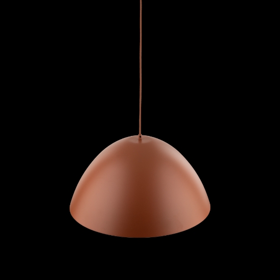 Lampadario da tavolo cupola di metallo 50cm colore mattone